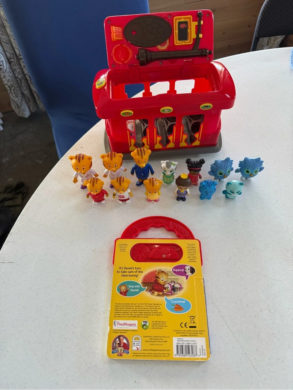 Red Trolley and Daniel Tiger Character Figures and Sound Book